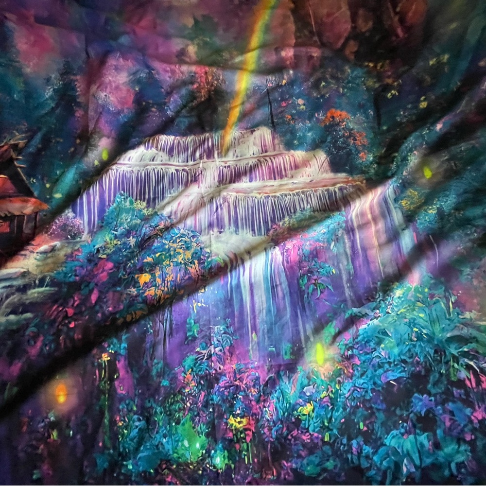 Vibrant Waterfall Tapestry - Multicolor